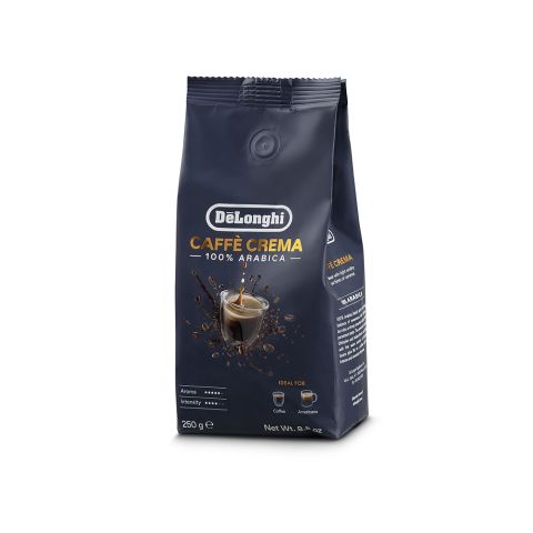 DeLonghi Caffe Crema 100% Aarabica Coffee Beans, 250g