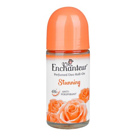 Enchanteur Stunning Perfumed Deodorant Roll On, Anti-Perspirant, 48 Hours Lasting, For Women, 50ml