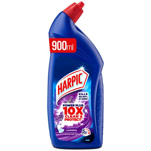 Harpic Power Plus Toilet Cleaner, Lavender, 900ml
