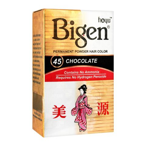 Bigen Permanent Powder Hair Color, 45 Chocolate