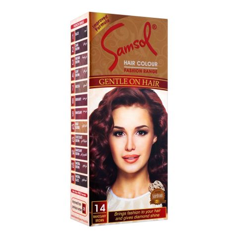 Samsol Hair Colour, 14 Mahogany Brown