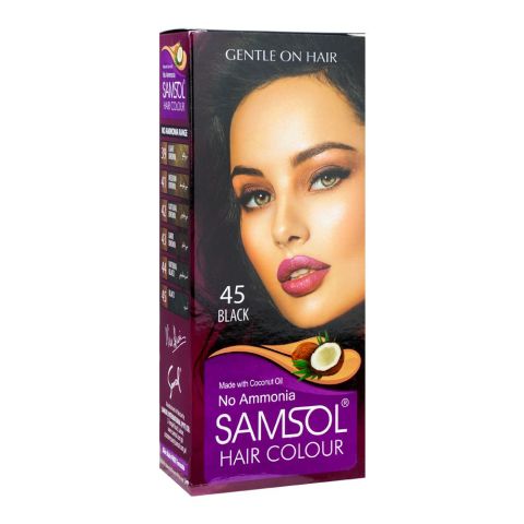 Samsol No Ammonia Hair Colour, 45 Black