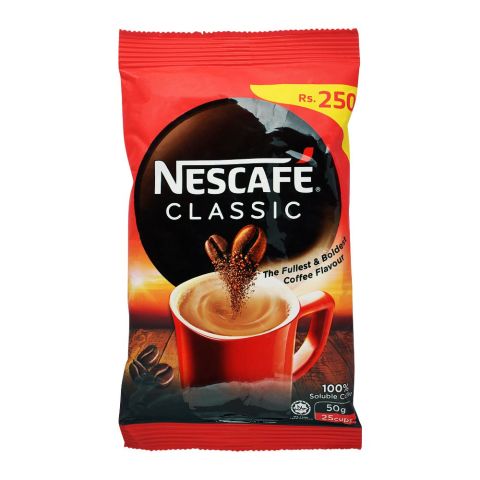 Nescafe Classic Coffee, Pouch, 50g 