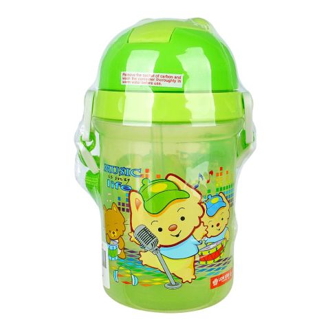 Lion Star Plastic Rocco Water Bottle, 600ml, Green, NN-10