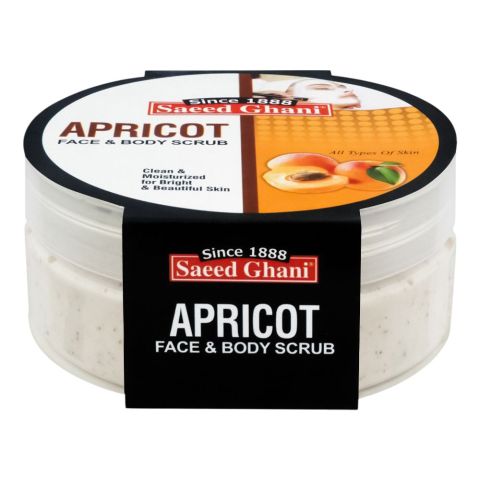 Saeed Ghani Apricot Face & Body Scrub, All Skin Types, 150g