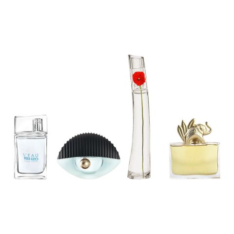 Kenzo Mini Perfume Set For Women, L'eau EDT 5ml + World EDP 5ml + Flower EDP 4ml + Jungle EDP 5ml