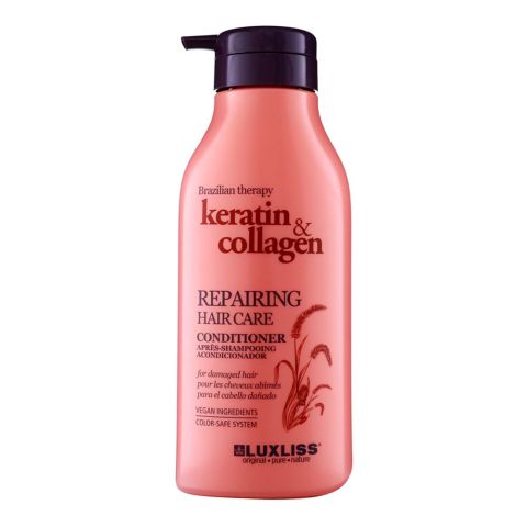 Beaver Luxliss Brazilian Therapy Keratin & Collagen Repairing Hair Care Conditioner, Paraben & Sulfate Free, 500ml