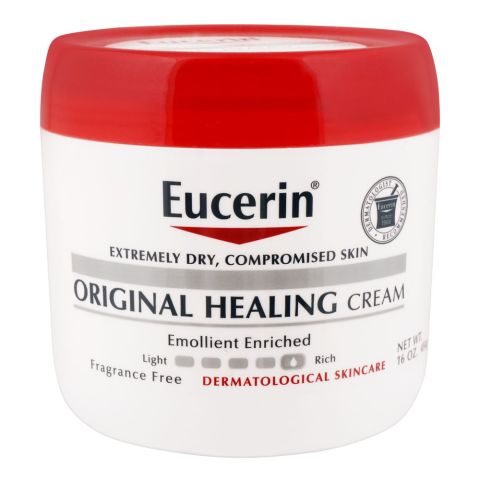 Eucerin Original Healing Skin Cream, Extremely Dry Compromised, Fragrance Free, 454g