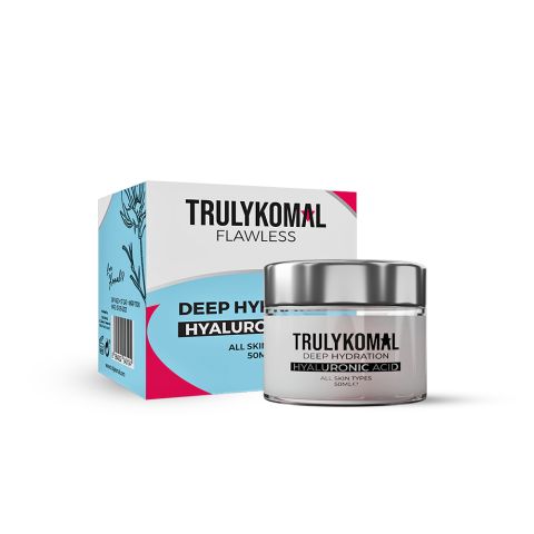 Truly Komal Flawless Hyaluronic Acid Deep Hydration Moisturiser, All Skin Types, 50ml