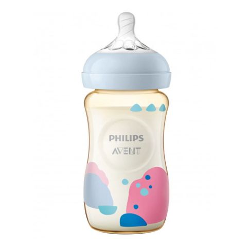 Avent Natural Wide Neck PPSU Feeding Bottle, 2-Pack, 1m+, 260ml/9oz, SCF582/20