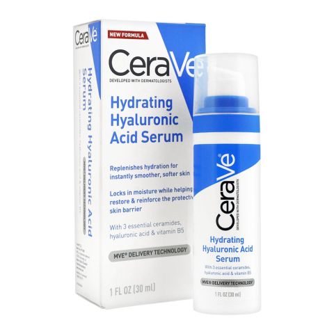 CeraVe Hydrating Hyaluronic Acid Serum for Softer Skin, 30ml