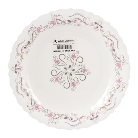 White Diamond Medium Plate, 7 Inches, No. 136