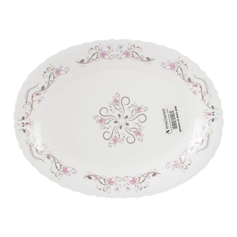 White Diamond Rice Dish, 14 Inches, No. 136