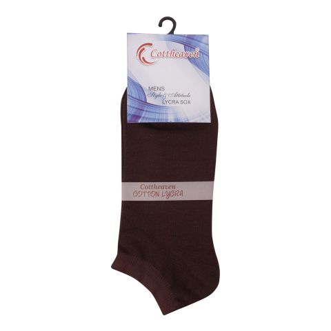 Cottheaven Men-Pack Shoe Liner Ankle Socks, Brown