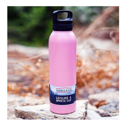 Homeatic Stainless Steel Water Bottle, 730ml, Pink, HKA-034