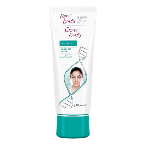 Fair & Lovely Is Now Glow & Lovely Anti Marks Spot-Less Glow Cream, 100g