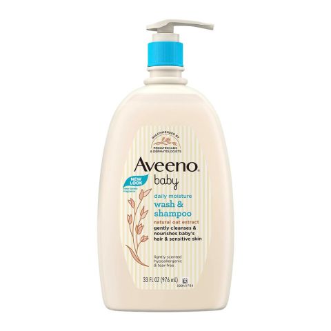 Aveeno Baby Daily Moisture Gentle Cleansing Hair & Body Wash & Shampoo, 976ml