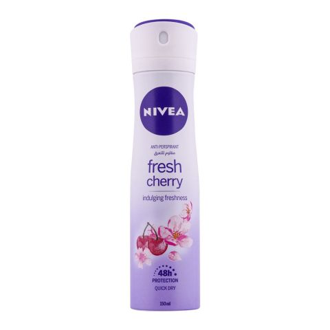 Nivea 48H Fresh Cherry Anti-Perspirant Body Spray, 150ml