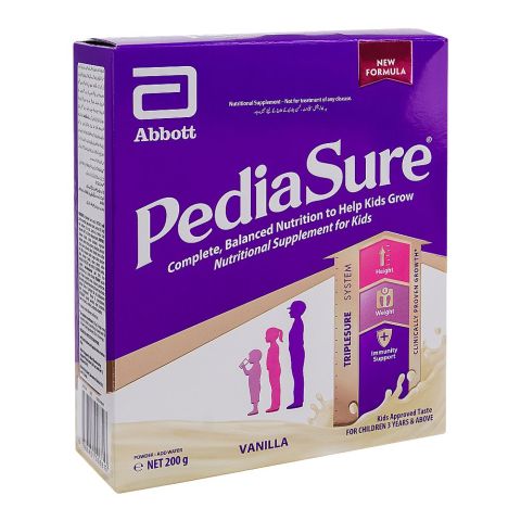 Pediasure Complete Vanilla Triple sure Powder, For Kids 3 Years & Above, 200g