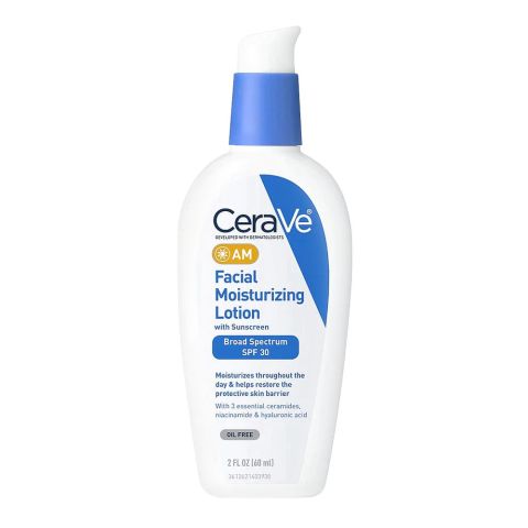 CeraVe AM Broad Spectrum, SPF 30, Facial Moisturizing Lotion, 60ml