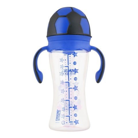 Baby World Contra Colic Wide Neck Feeding Bottle With Handle Blue, BW2031