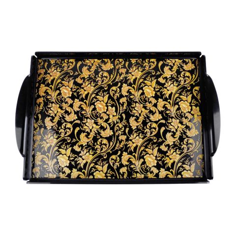 Urban Trends Magical Black Tray, Medium, B-4