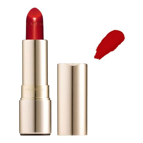Clarins Paris Joli Rouge Moisturizing Long-Wearing Lipstick, 3.5g, 763 Fiery Red