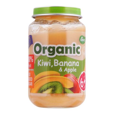 Deva Organic Kiwi, Banana & Apple Baby Food, No Added Sugar, 6+, 190g