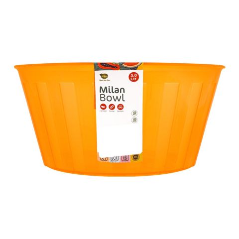 Appollo Milan Bowl, Orange, 3 Liters