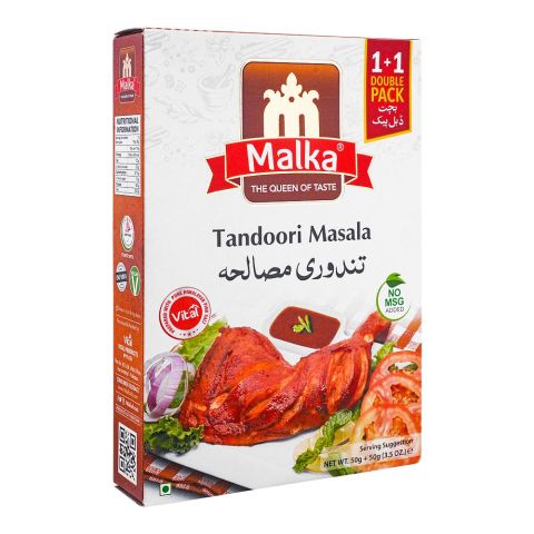 Malka Tandoori Masala Double Pack, 50g + 50g