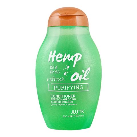 JUSTK Hemp Oil, Tea Tree, Refresh Purifying Conditioner, 350ml