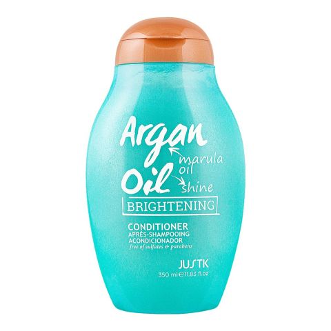 JUSTK Argan Oil, Marula Oil, Shine Brightening Conditioner, 350ml