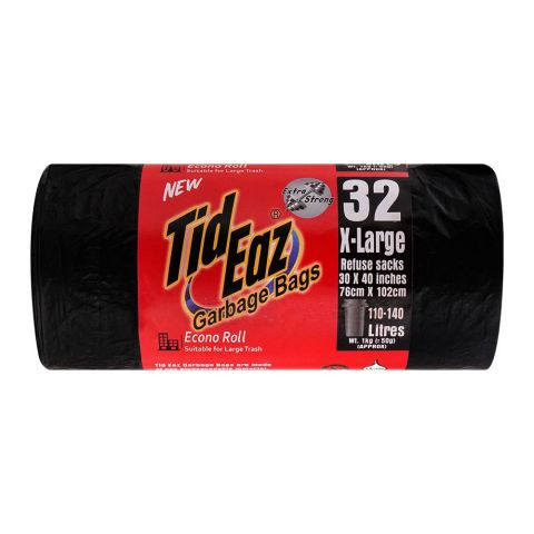 Tid Eaz Garbage Bags No. 32, X-Large, Refuse Sacks, 30x40 Inches