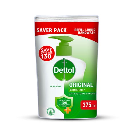 Dettol Original Anti-Bacterial Hand Wash, Pouch Refill Saver Pack, 375ml