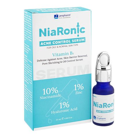 Jen Pharm Niaronic Acne Control Serum, Minimizes Pores, For Normal, Oily & Sensitive Skin Type, 20ml