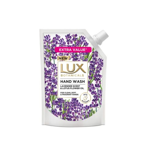 Lux Botanicals Lavender & Lotus Flower Oil Hand Wash, 450ml Refill Pouch, Save Rs.100/-