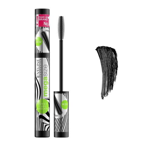 Eveline Mega Size Lashes Super Curl Mascara, Black