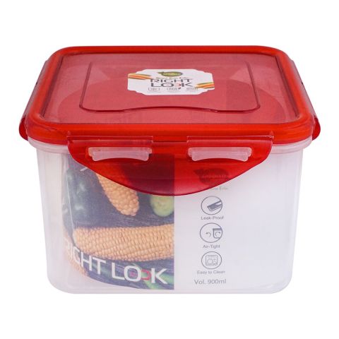 Appollo Right Lock Food Keeper, Large, Red, 600ml