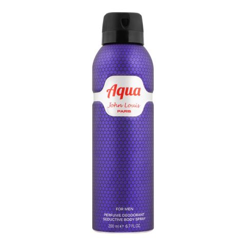 John Louis Paris Aqua For Men Perfumed Deodorant Seductive Body Spray, 200ml