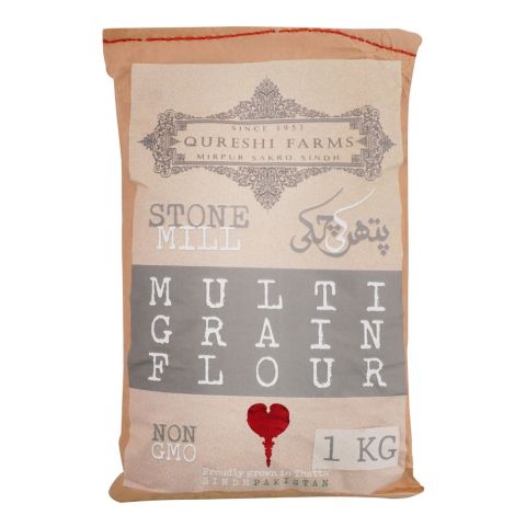 Qureshi Farms Stone Mill Multigrain Flour, 1Kg