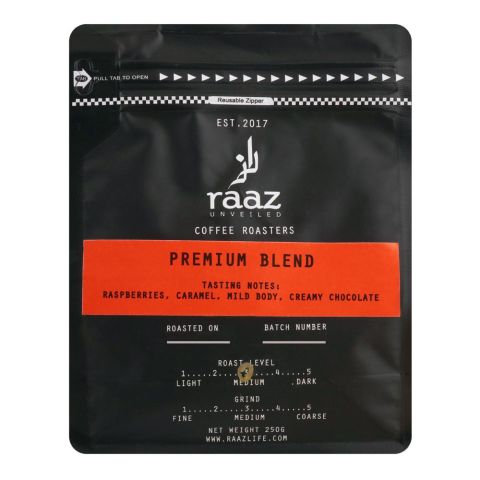 Raaz Coffee Roasters Premium Blend, 250g