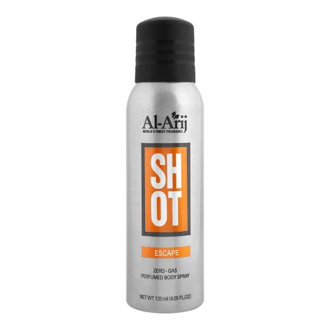 Al-Arij Shot Escape Zero-Gas Perfumed Body Spray, 120ml