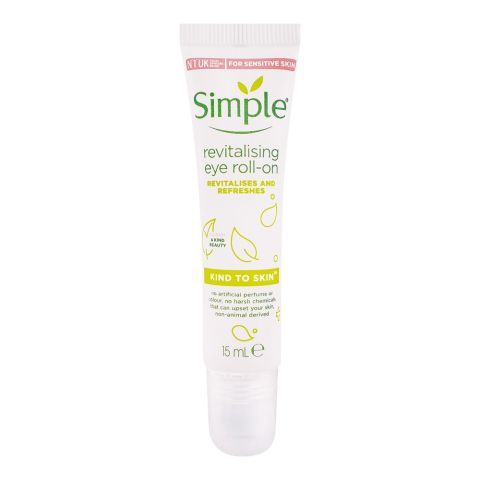 Simple Kind To Skin Revitalising Eye Roll-On, For Sensitive Skin, 15ml