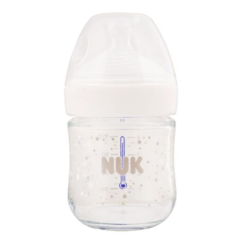 Nuk Nature Sense Glass Feeding Bottle, 120ml, 10747110