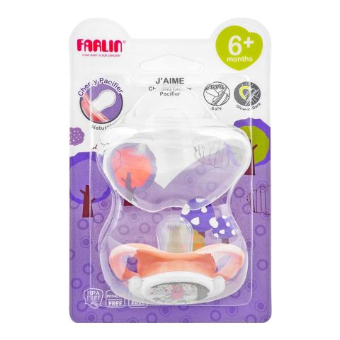 Farlin J' Aime Chu Chu Cherry Natural Pacifier, 6 Months+, BA-10020-M