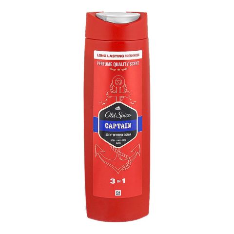 Old Spice Captain, 2-In-1 Shower Gel + Shampoo, 400ml