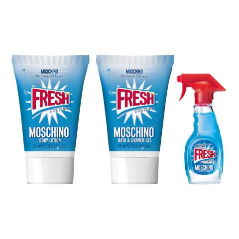 Moschino Fresh Couture Mini Set Eau De Toilette 5ml + Body Lotion 25ml + Shower Gel, 25ML