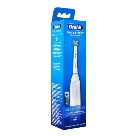 Braun Oral-B Pro Battery Precision Clean Power Toothbrush, White, DB5.010.1