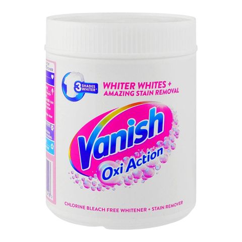 Vanish Oxi Action Crystal White Powder Fabric Whitener + Stain Remover, 470g