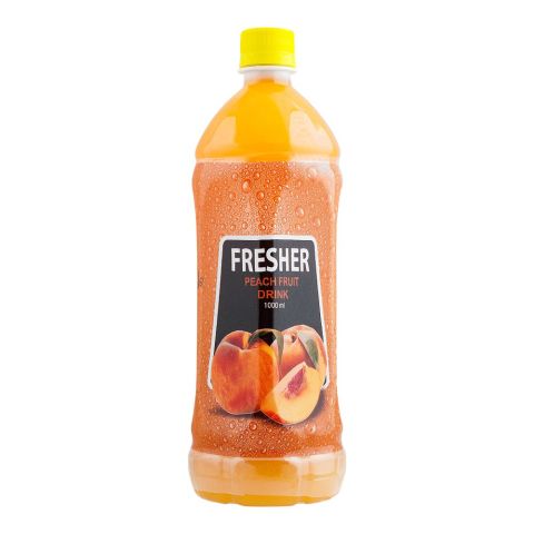 Fresher Peach Fruit Drink, Bottle, 1000ml